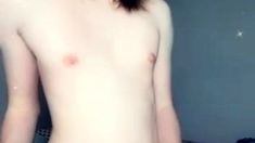 Amateur shemale tranny in solo video