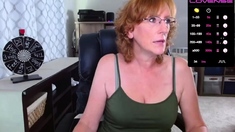 Orniest Amateur Mature Redhead swallows cum on Webcam