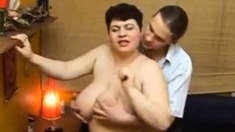 Russian couple home video, big breasts