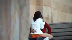 Amateur girls voyeur penetrating in public place