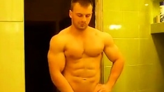Russian Bodybuilder Strip And Cum